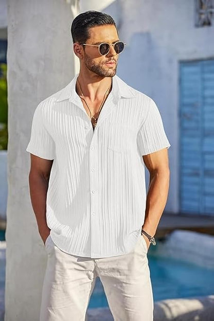 Men Stylish Sugar Cane White Shirt
