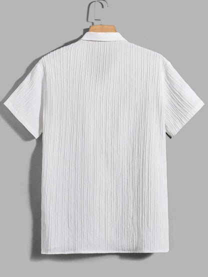 Sugar Cane White Slim-Fit Poly Cotton Shirt